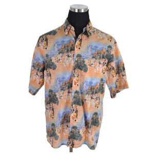 Reyn Spooner Guy Buffet Mens Shirt XL Multicolor French Riviera Egyptian Cotton